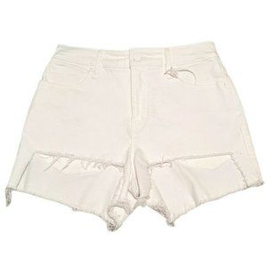 GOOD AMERICAN High Waist Step Hem Cutoff Shorts